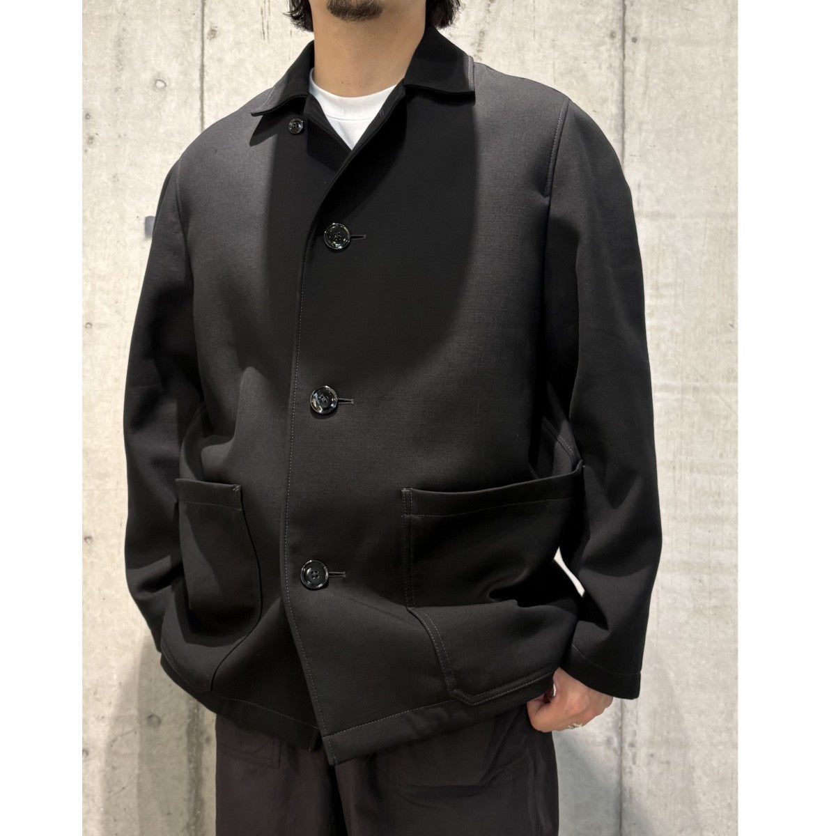 LEMAIRE(ルメール) 22AWCROPPED CROMBIE JACKET ブラック サイズ XS