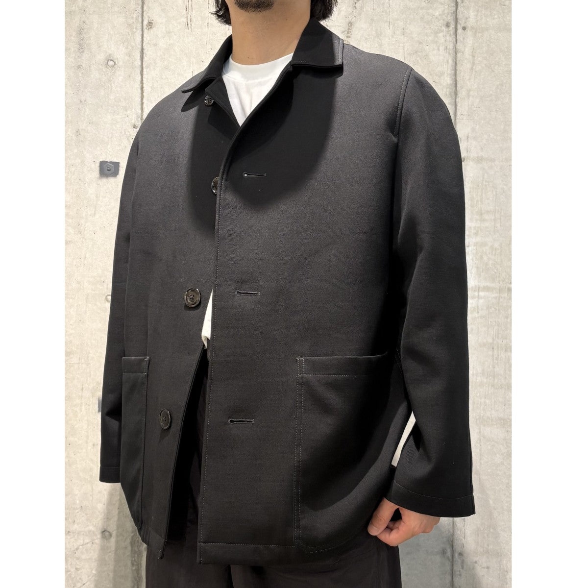 LEMAIRE 22AWCROPPED CROMBIE JACKET 古着・中古-3枚目のアイテム画像