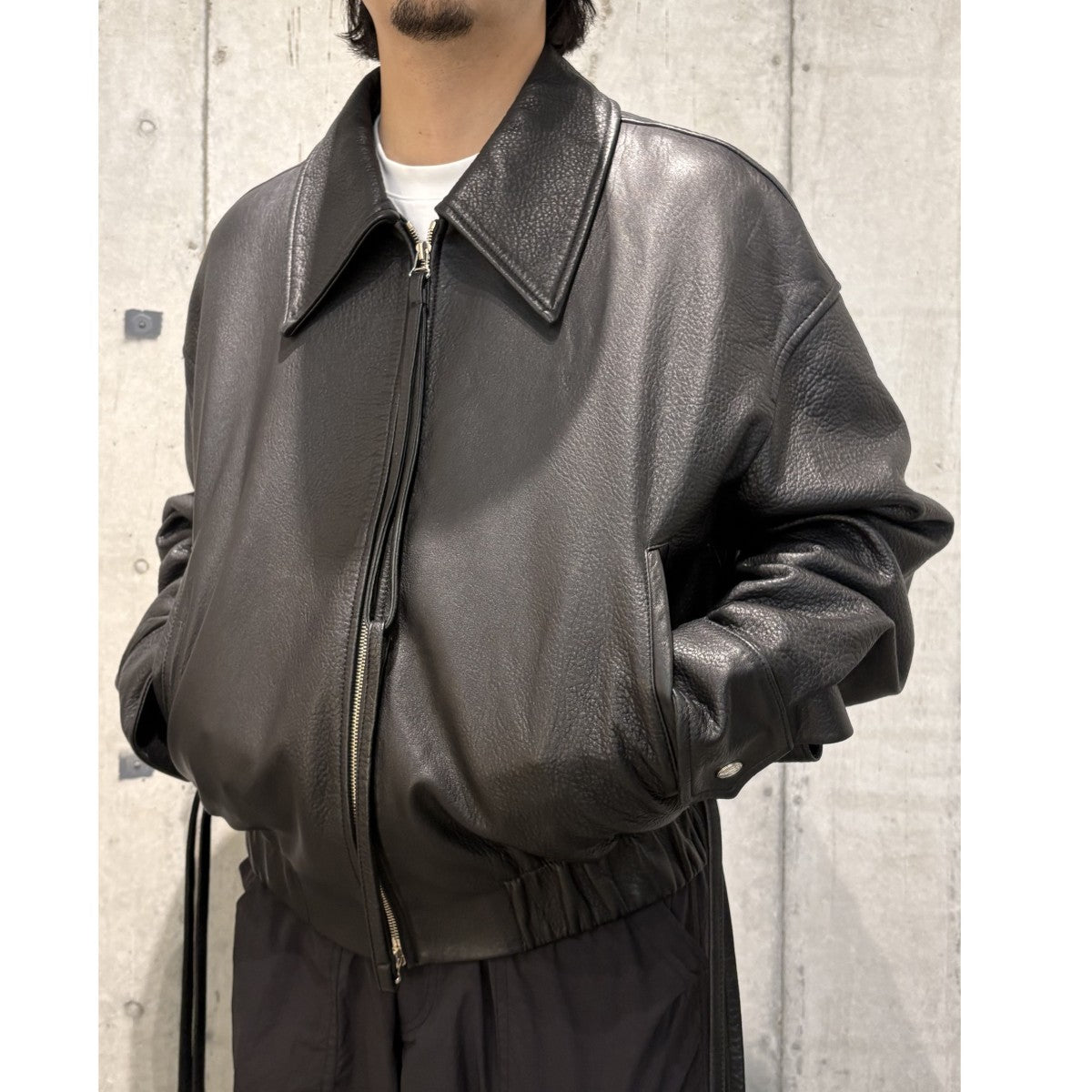 NULLUS 25AWTie a Knot G．O．A．T JacketレザーZIPジャケット 古着・中古-2枚目のアイテム画像