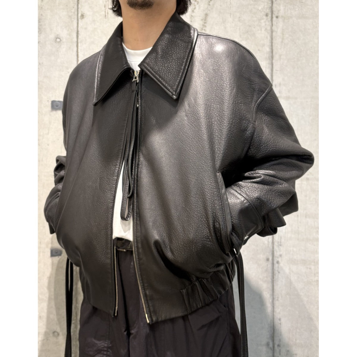 NULLUS 25AWTie a Knot G．O．A．T JacketレザーZIPジャケット 古着・中古-3枚目のアイテム画像