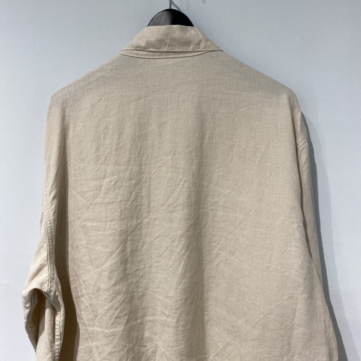22AWVintage Linen Cheval Short Jacket W／Silver Charmヴィンテージリネンショートカバーオールジャケット