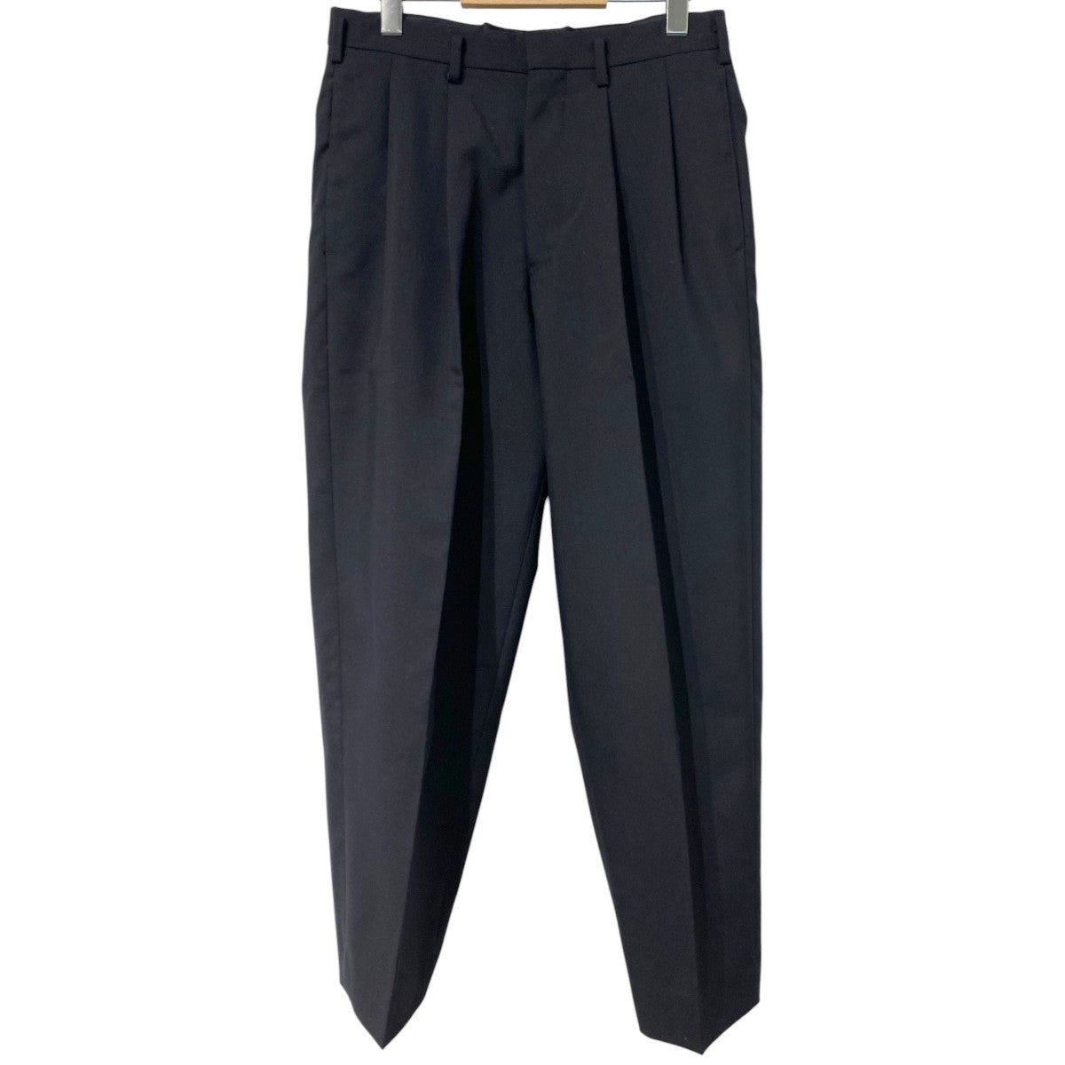 TROUSER 005／GEORGEウールソリッド2Pテーパードパンツスラックス