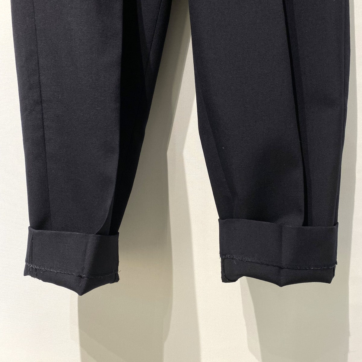 TROUSER 005／GEORGEウールソリッド2Pテーパードパンツスラックス