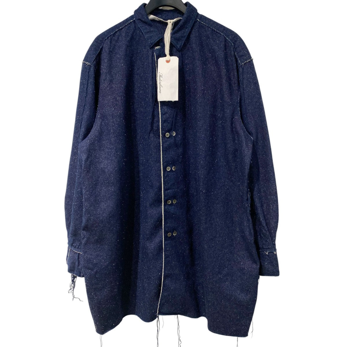 25AWSILK DENIM SHIRTシルクデニムオーバーサイズシャツジャケット