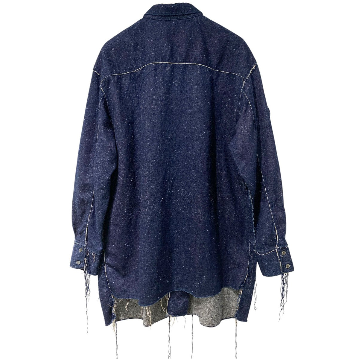 25AWSILK DENIM SHIRTシルクデニムオーバーサイズシャツジャケット