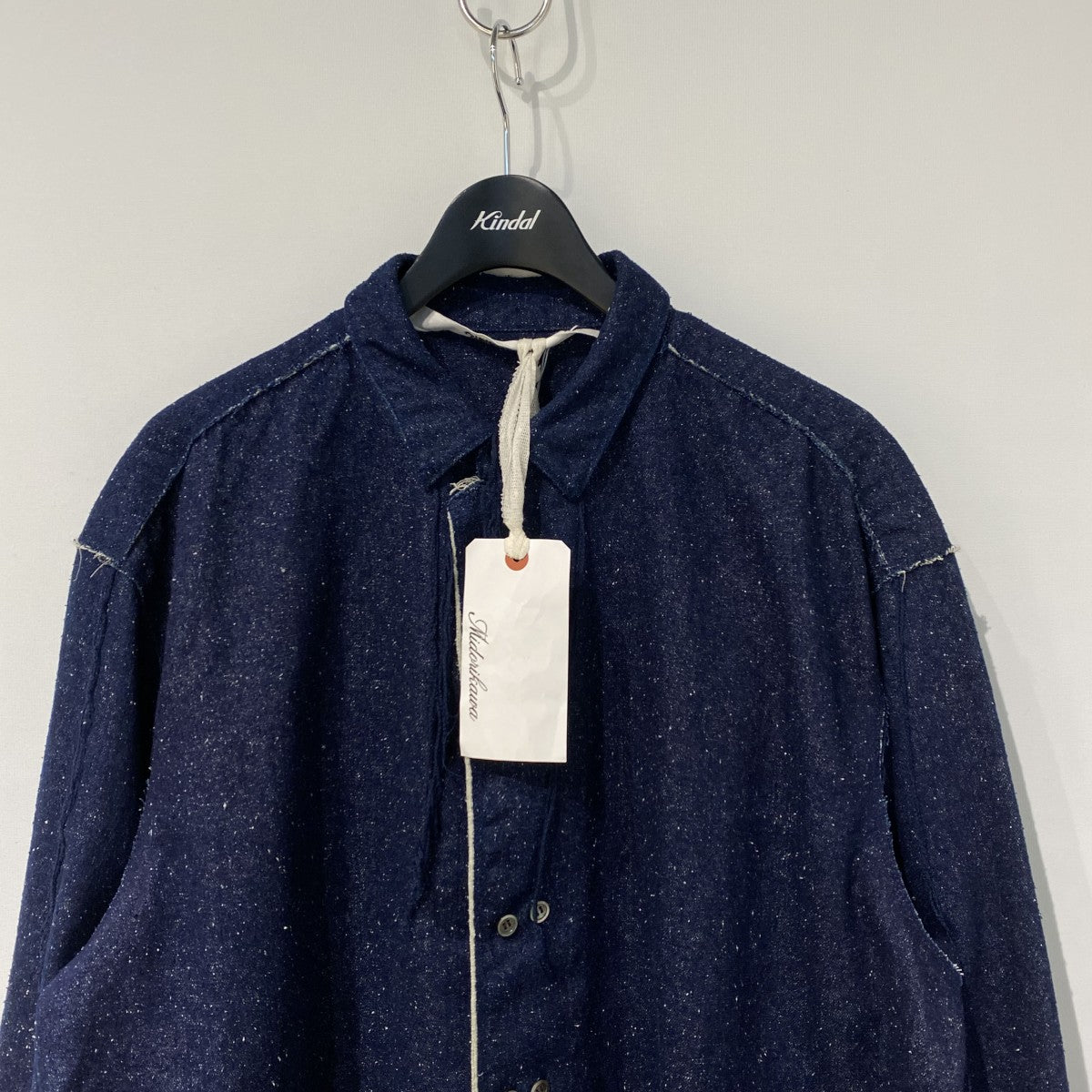 25AWSILK DENIM SHIRTシルクデニムオーバーサイズシャツジャケット