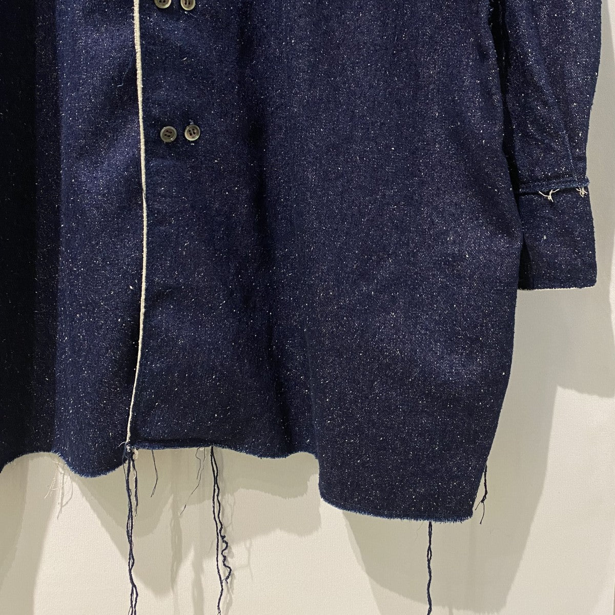 25AWSILK DENIM SHIRTシルクデニムオーバーサイズシャツジャケット