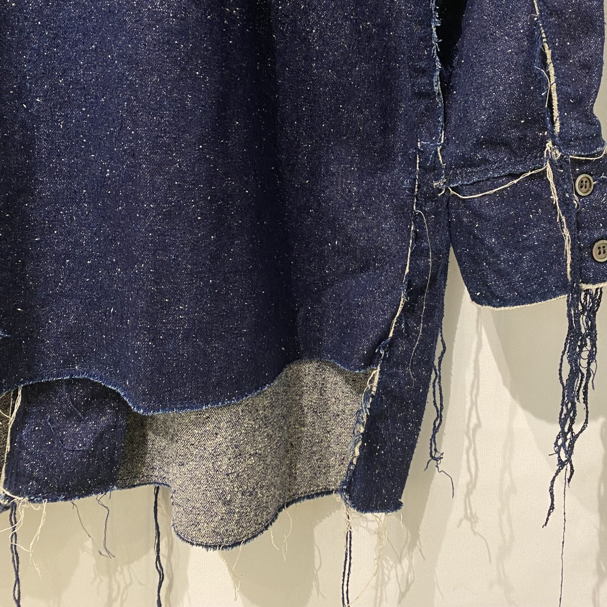 25AWSILK DENIM SHIRTシルクデニムオーバーサイズシャツジャケット