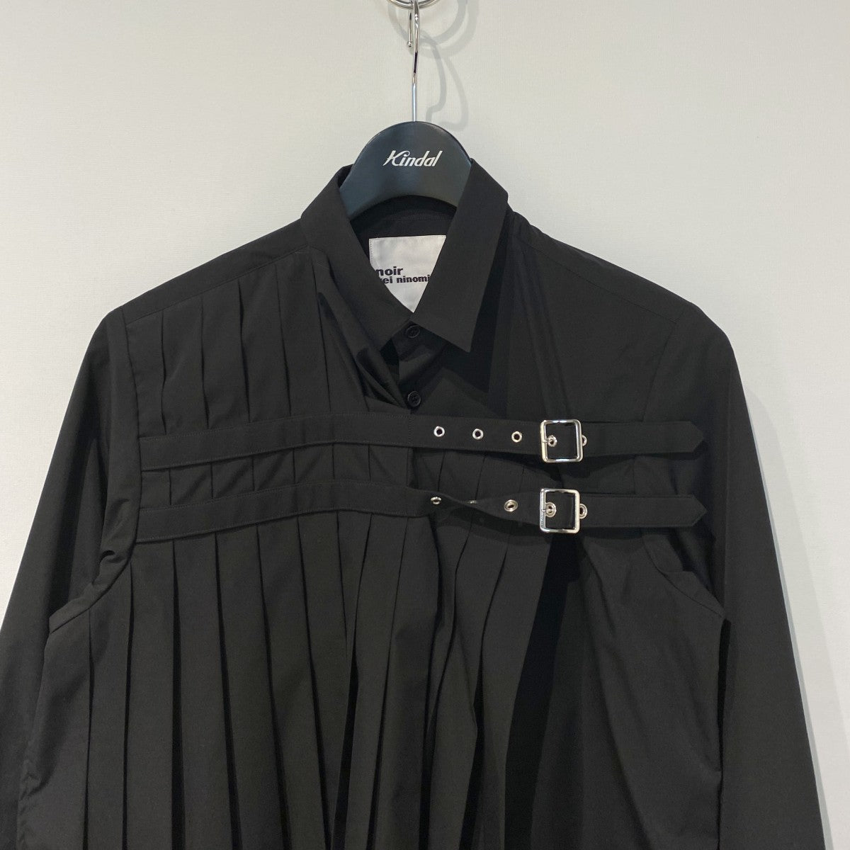 noir kei ninomiya 26SSBuckle Pleated Shirtバックルベルトプリーツシャツ3Q-B020 古着・中古-3枚目のアイテム画像