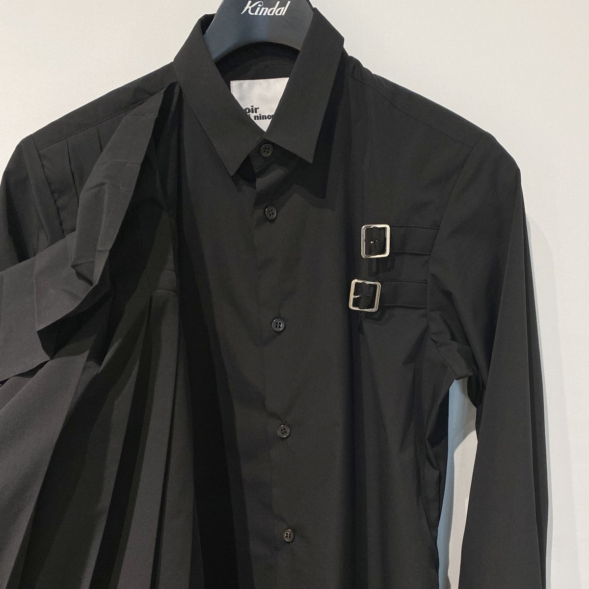noir kei ninomiya 26SSBuckle Pleated Shirtバックルベルトプリーツシャツ3Q-B020 古着・中古-5枚目のアイテム画像