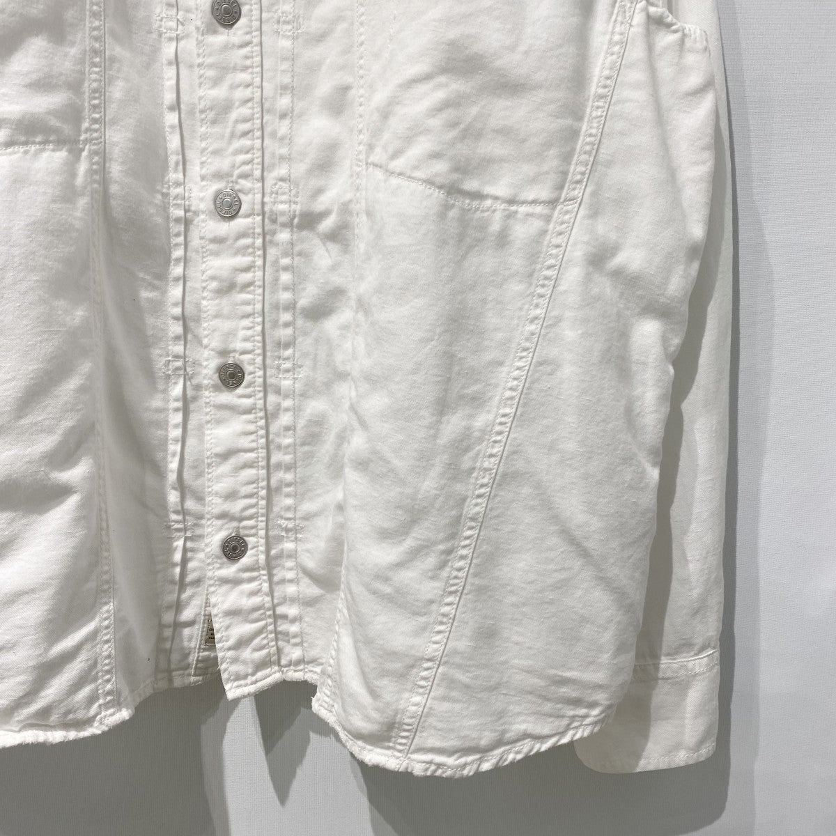 DIESEL D-FLOX Long Sleeve Shirtコットンリネンオーバーサイズシャツジャケット 古着・中古-5枚目のアイテム画像