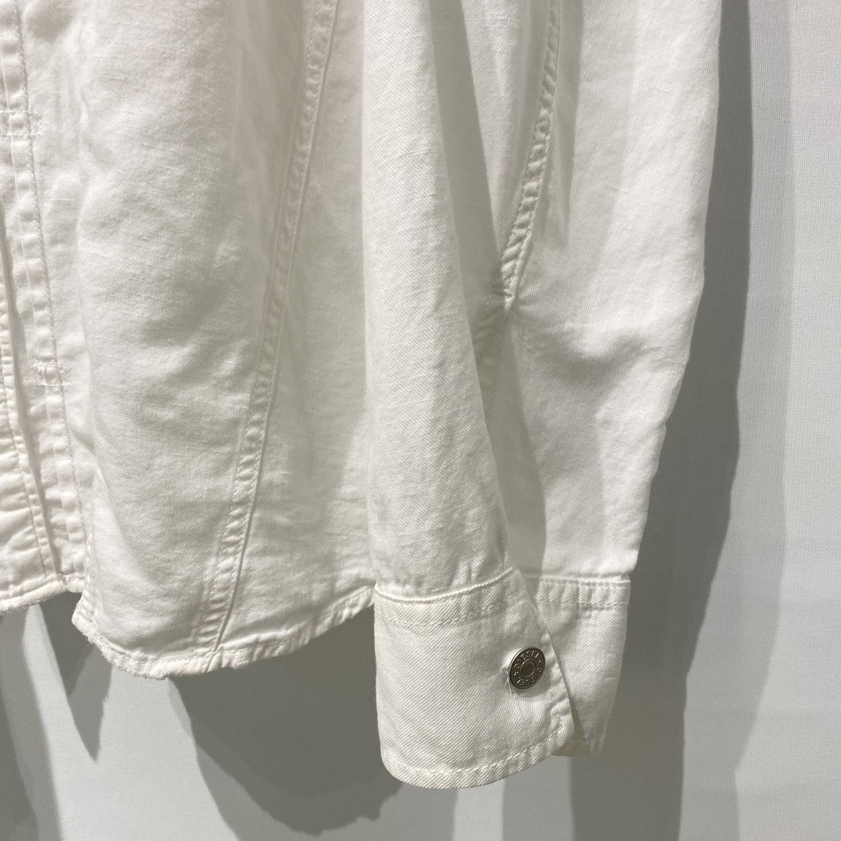 DIESEL D-FLOX Long Sleeve Shirtコットンリネンオーバーサイズシャツジャケット 古着・中古-6枚目のアイテム画像