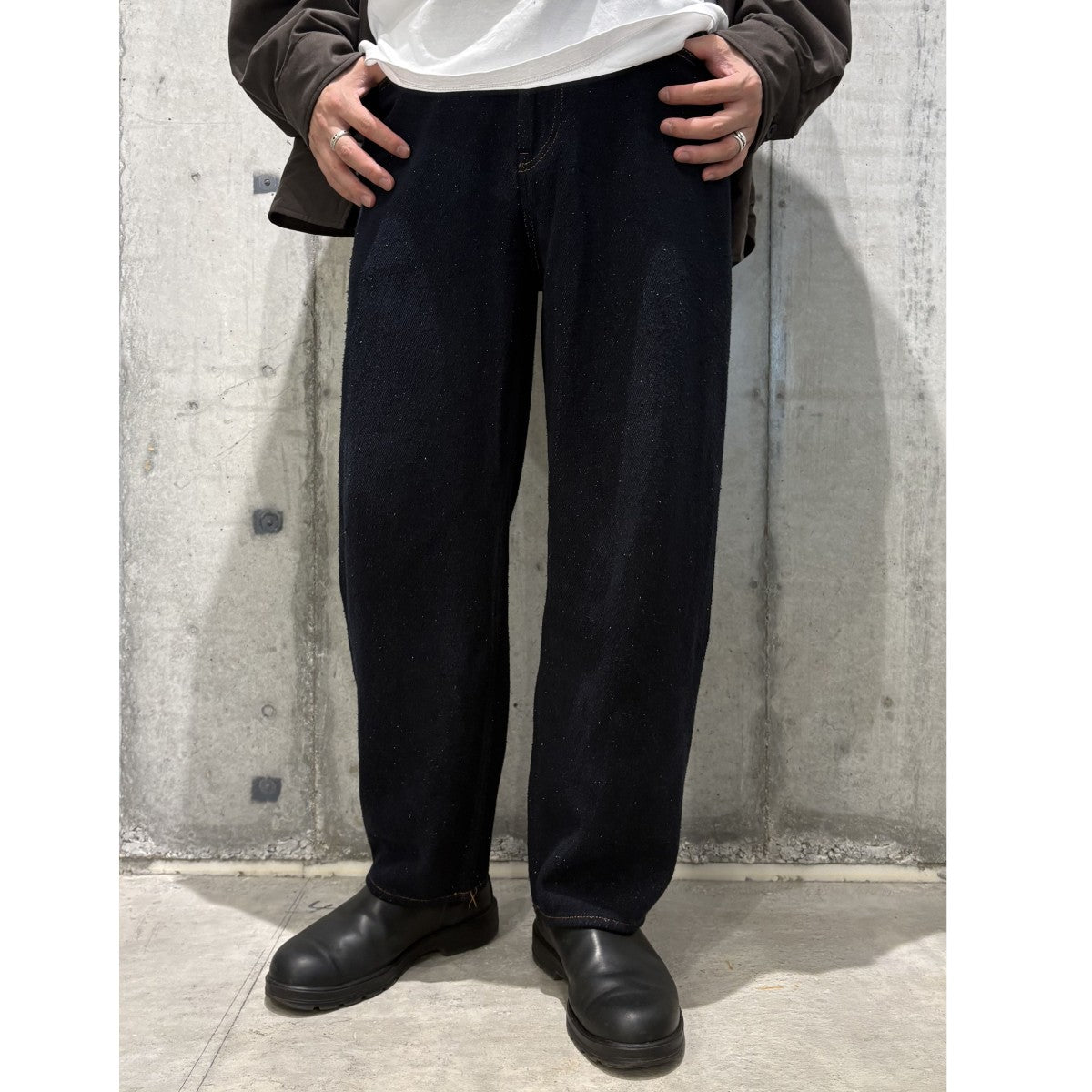 cornier シルクネップデニム Cornier(コルニエ) 23SSSILK NEP DENIM PANTSシルクネップデニムパンツ
