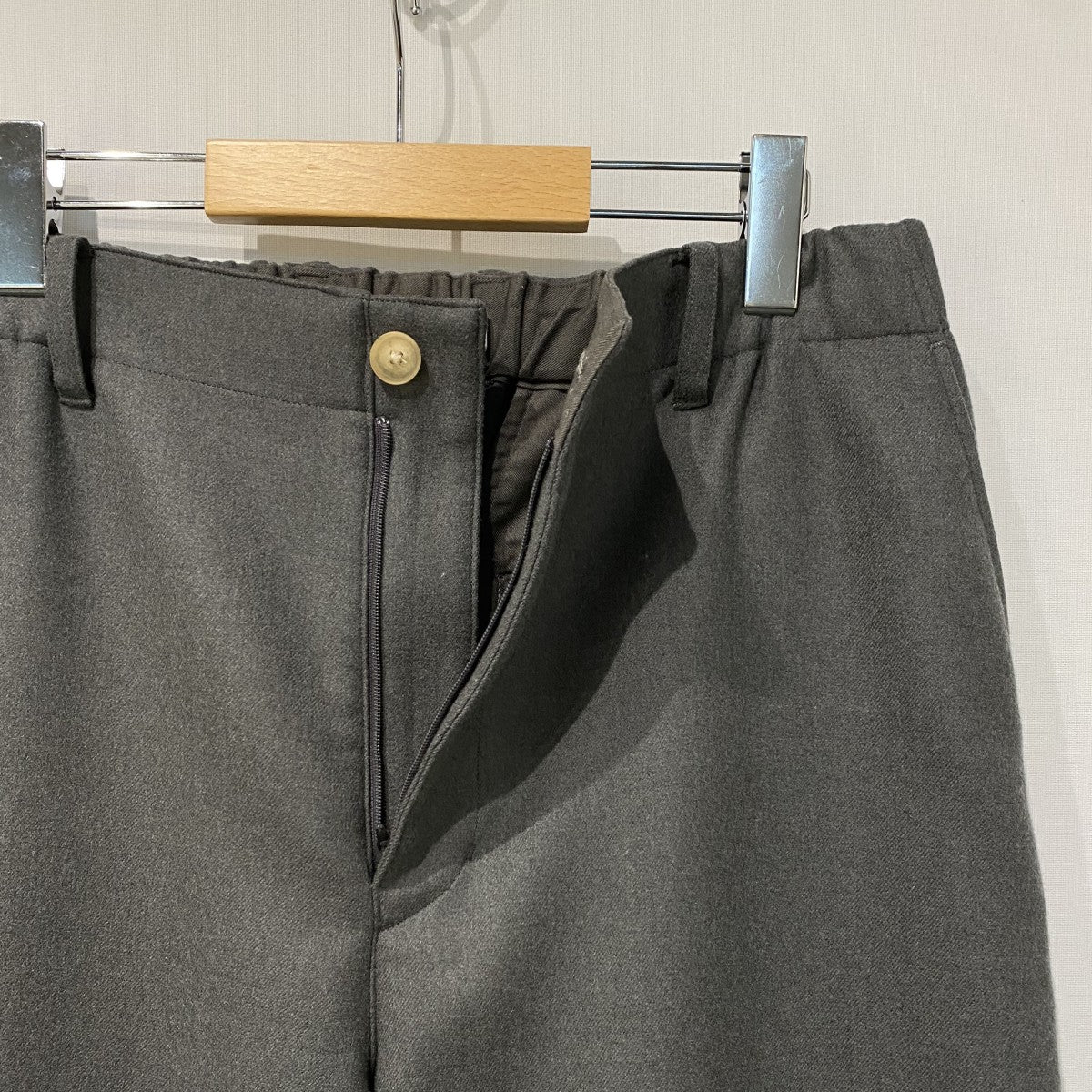 Cornier Super130’s Wool Double Cloth Pantsウールイージーワイドパンツスラックス 古着・中古-6枚目のアイテム画像