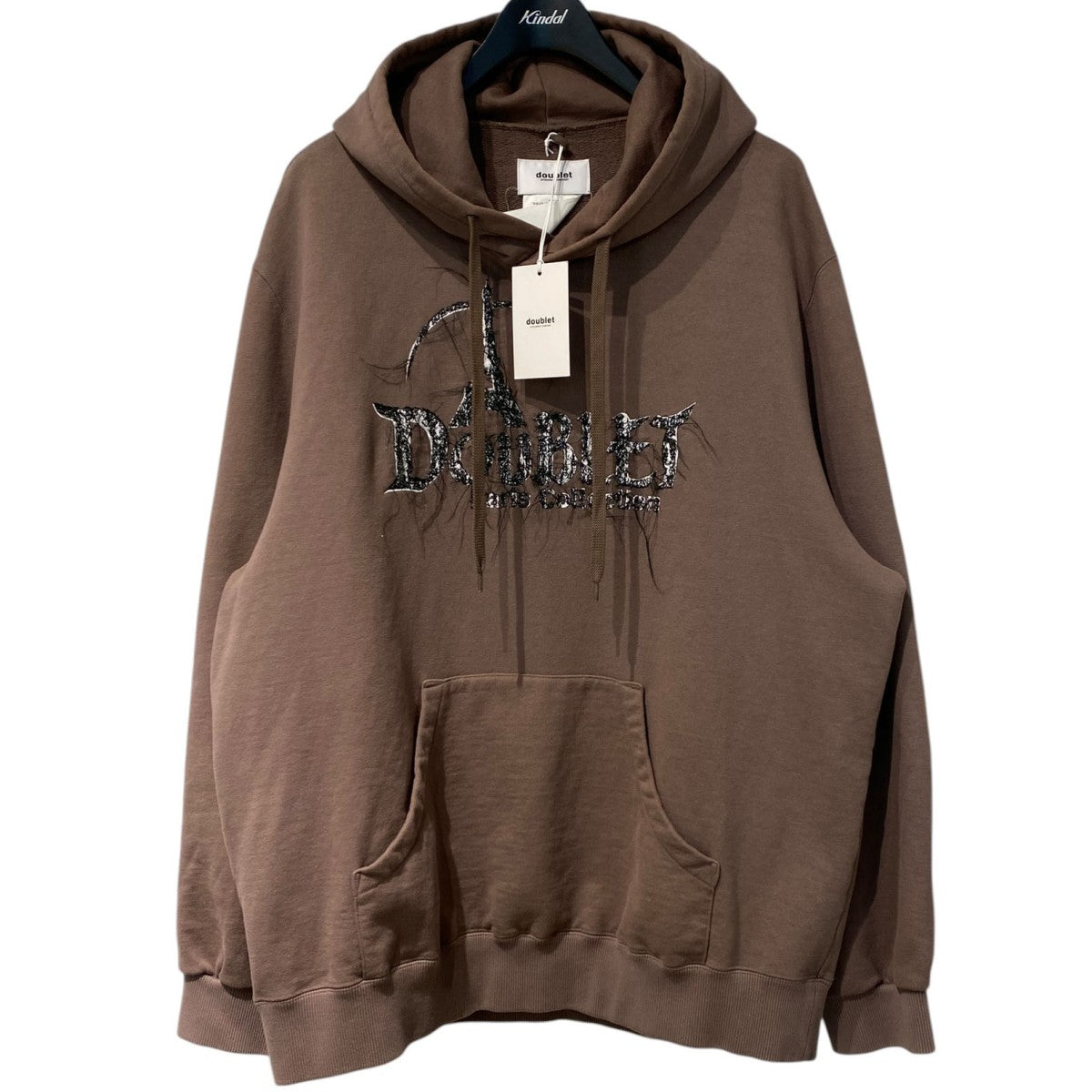 23AWDoublet Embroidery Hoodie Logoオーバーサイズロゴフーディパーカー