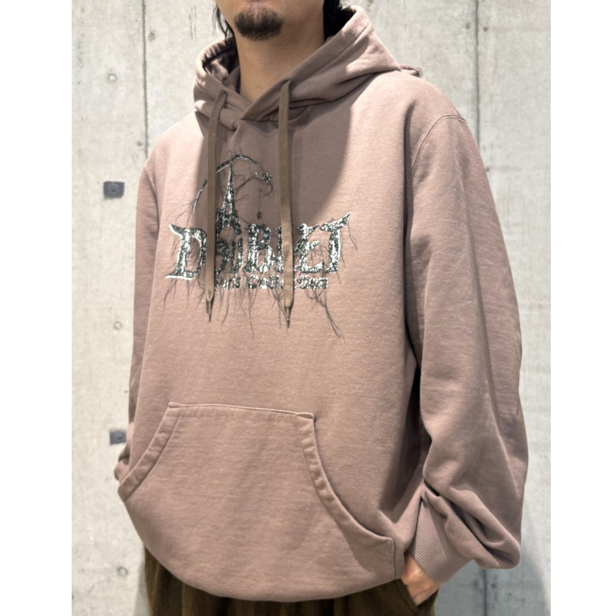 23AWDoublet Embroidery Hoodie Logoオーバーサイズロゴフーディパーカー