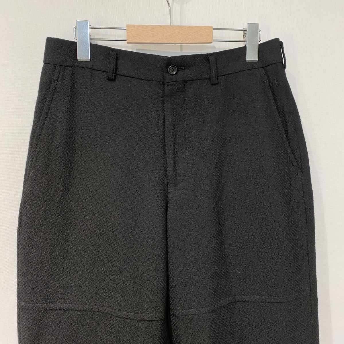 23SSジャガードニーパッチワークテーパードパンツスラックス