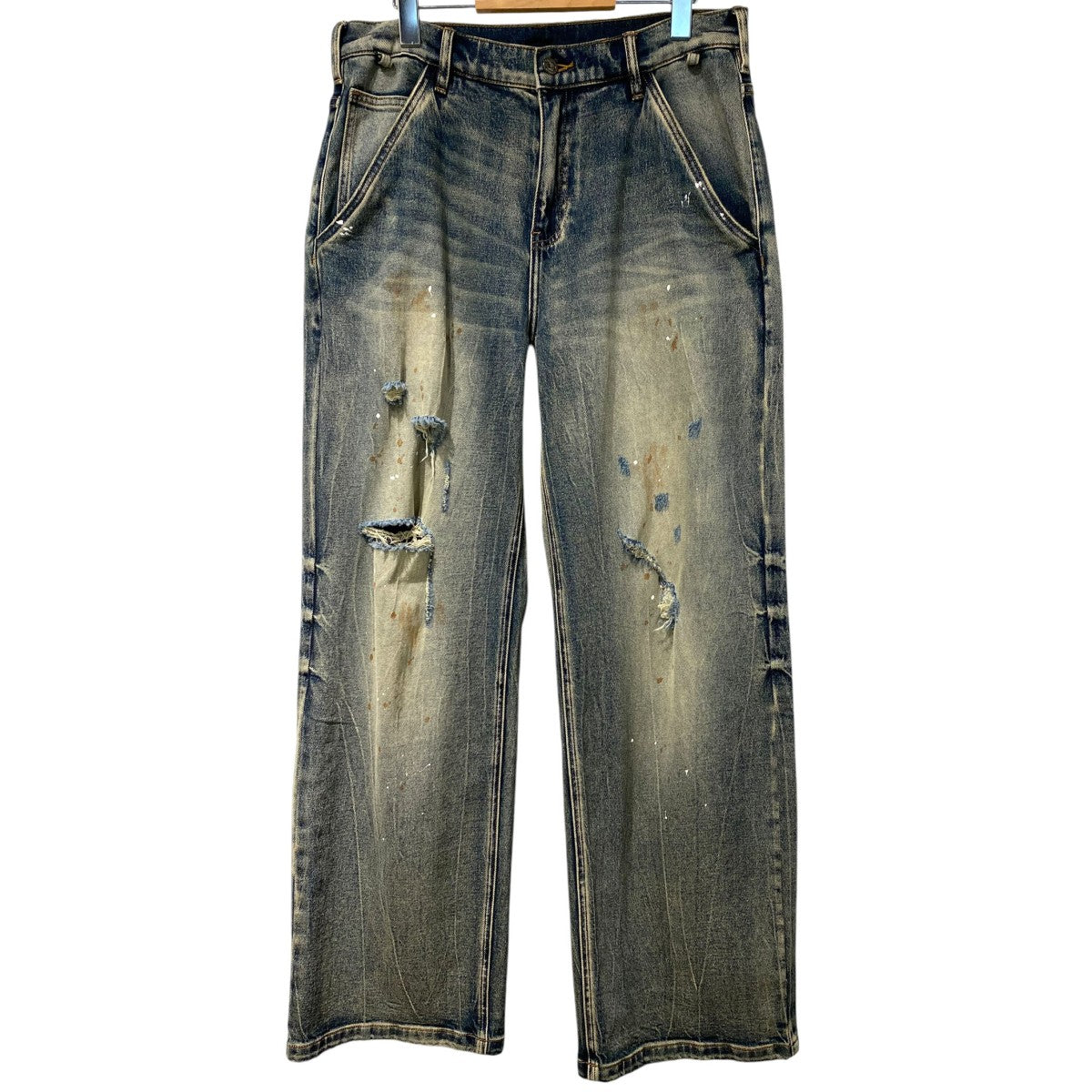 SLOUCHY JEANS Vintage加工バギーワイドデニムパンツ