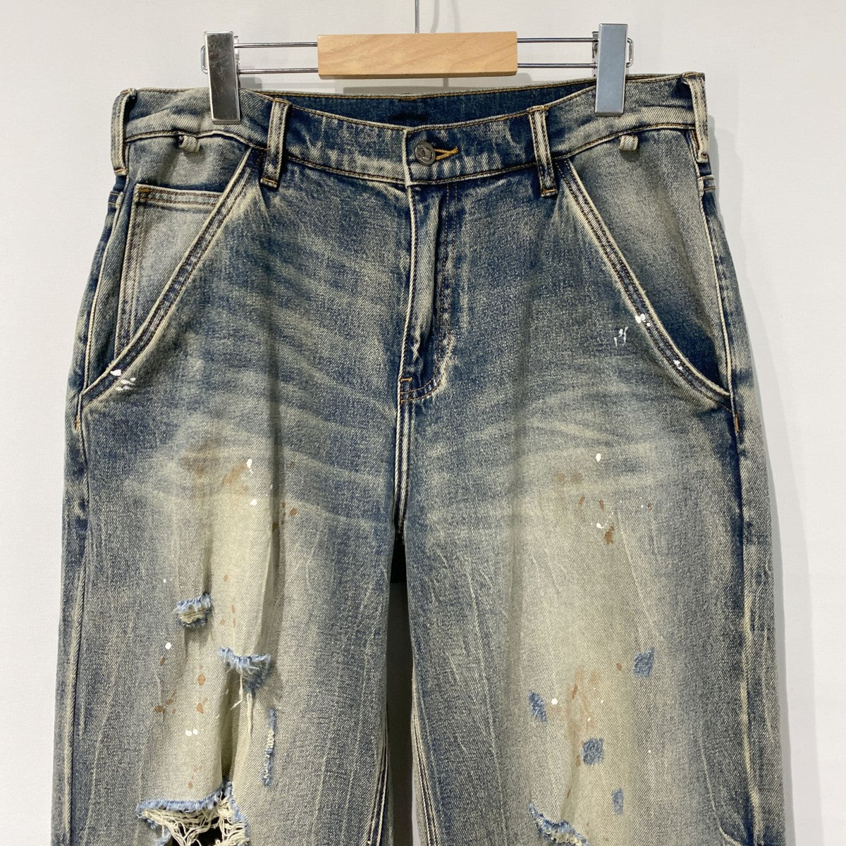 SLOUCHY JEANS Vintage加工バギーワイドデニムパンツ