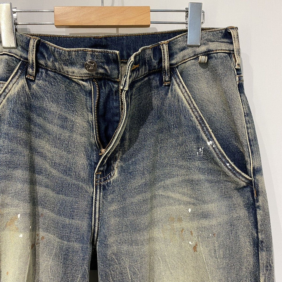 SLOUCHY JEANS Vintage加工バギーワイドデニムパンツ