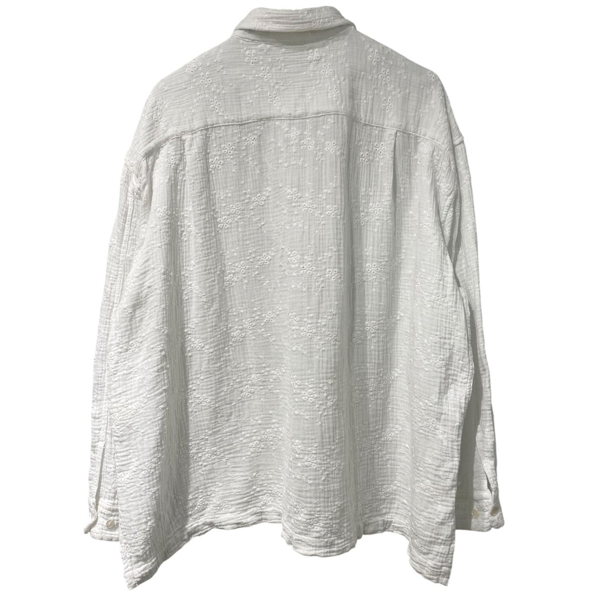 Cotton Gauze Flower Embroidery Shirtコットンガーゼフラワー刺繍シャツ