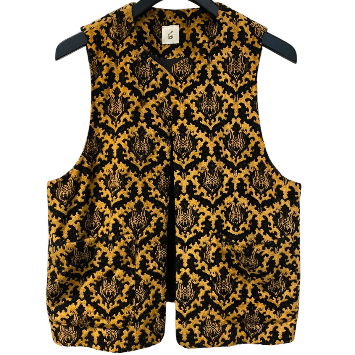 6(ROKU)＞PILE CUT JACQUARD JACKET CUT JACQUARD 0 Vestジャガード