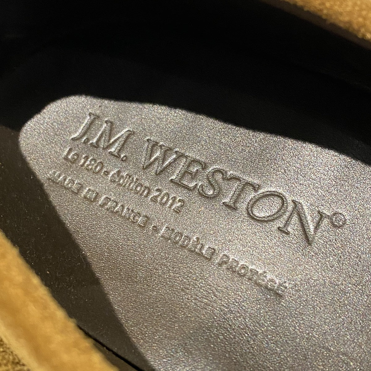 J．M．WESTON 180 Signature Loaferスウェードスエードシグニチャーローファーレザーシューズ靴 古着・中古-9枚目のアイテム画像