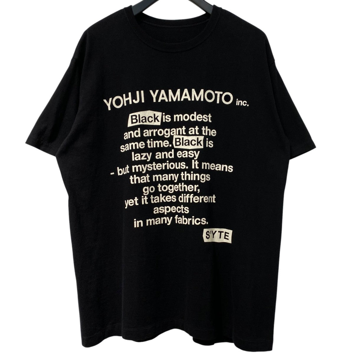 19SSBlack Is Modest Message T-ShirtロゴTシャツUH-T29-006