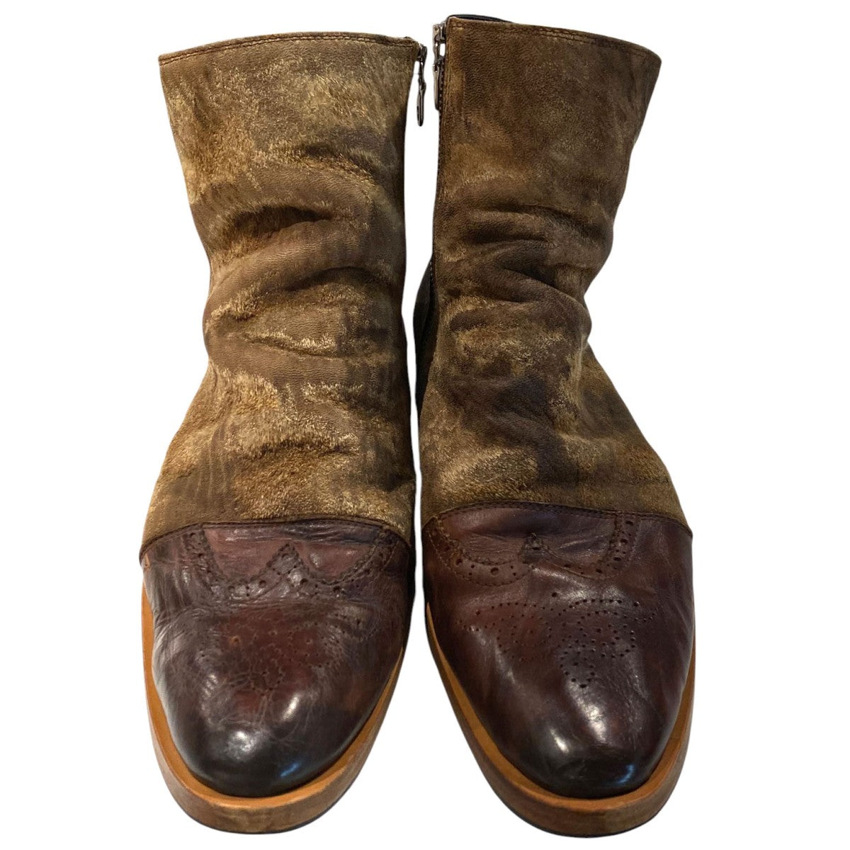 MIHARA YASUHIRO(ミハラヤスヒロ) Side Zip Boots炙り出し加工サイド