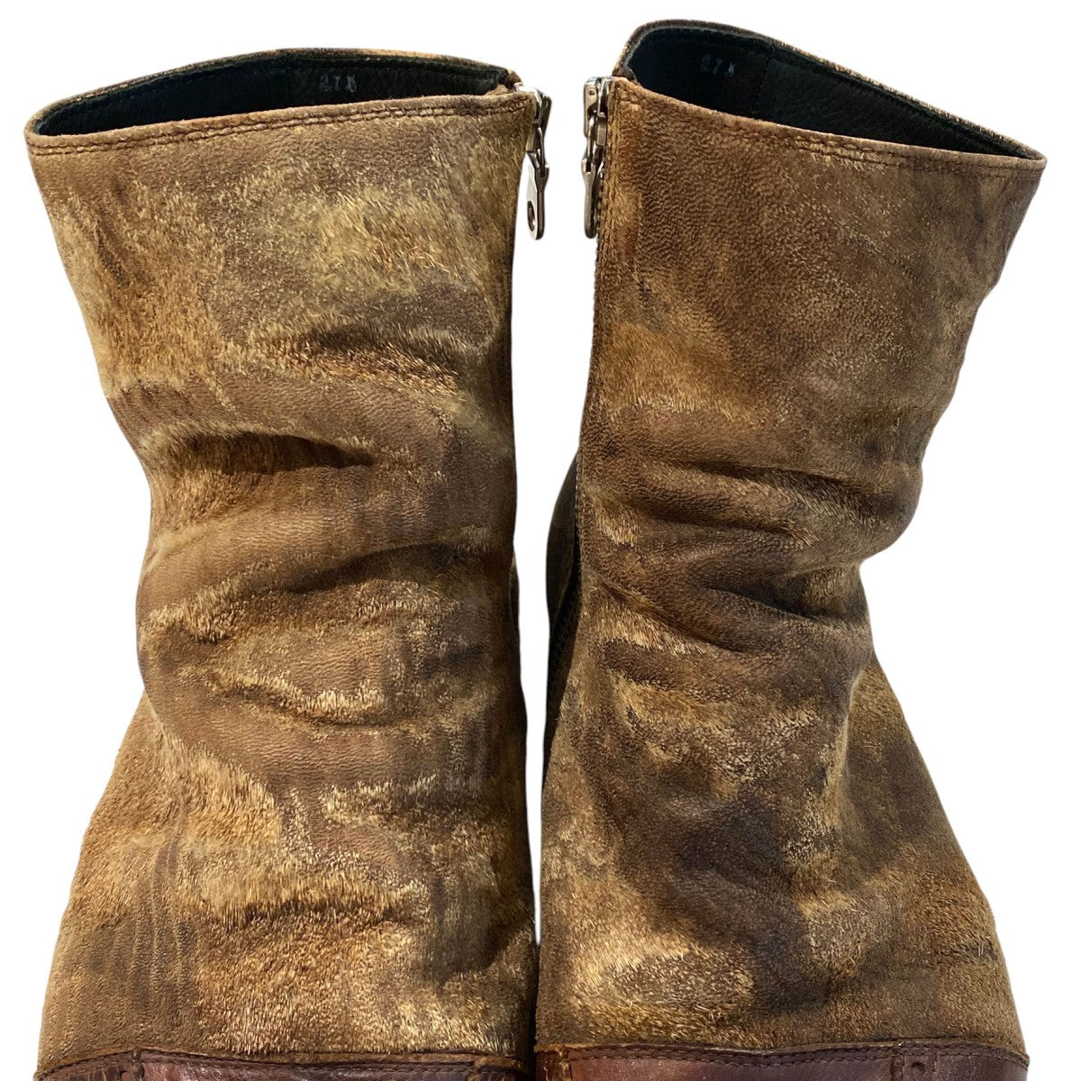Side Zip Boots炙り出し加工サイドZIP切替ブーツ