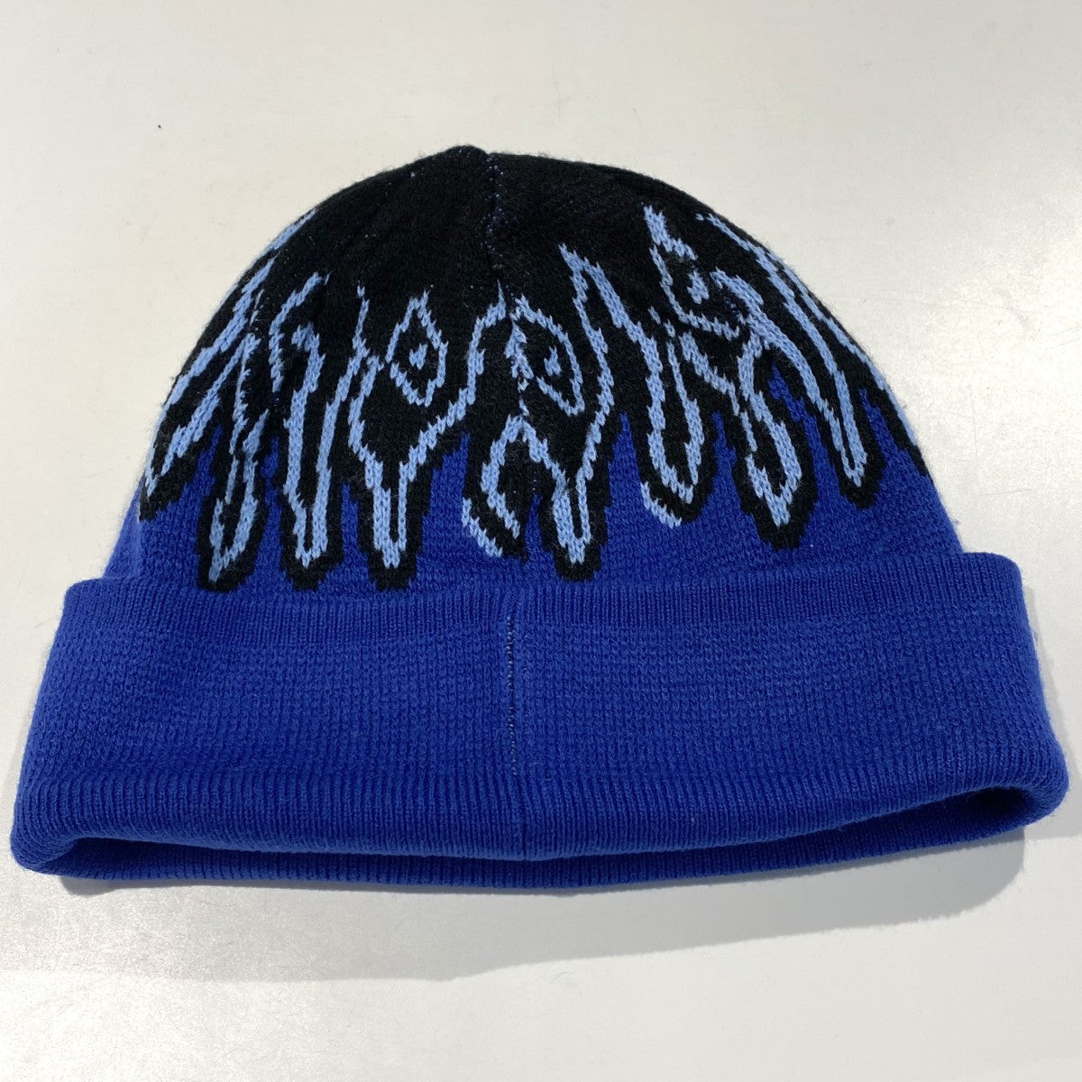 25AWFLAME BEANIE／BLUEアクリルビーニーニットキャップ