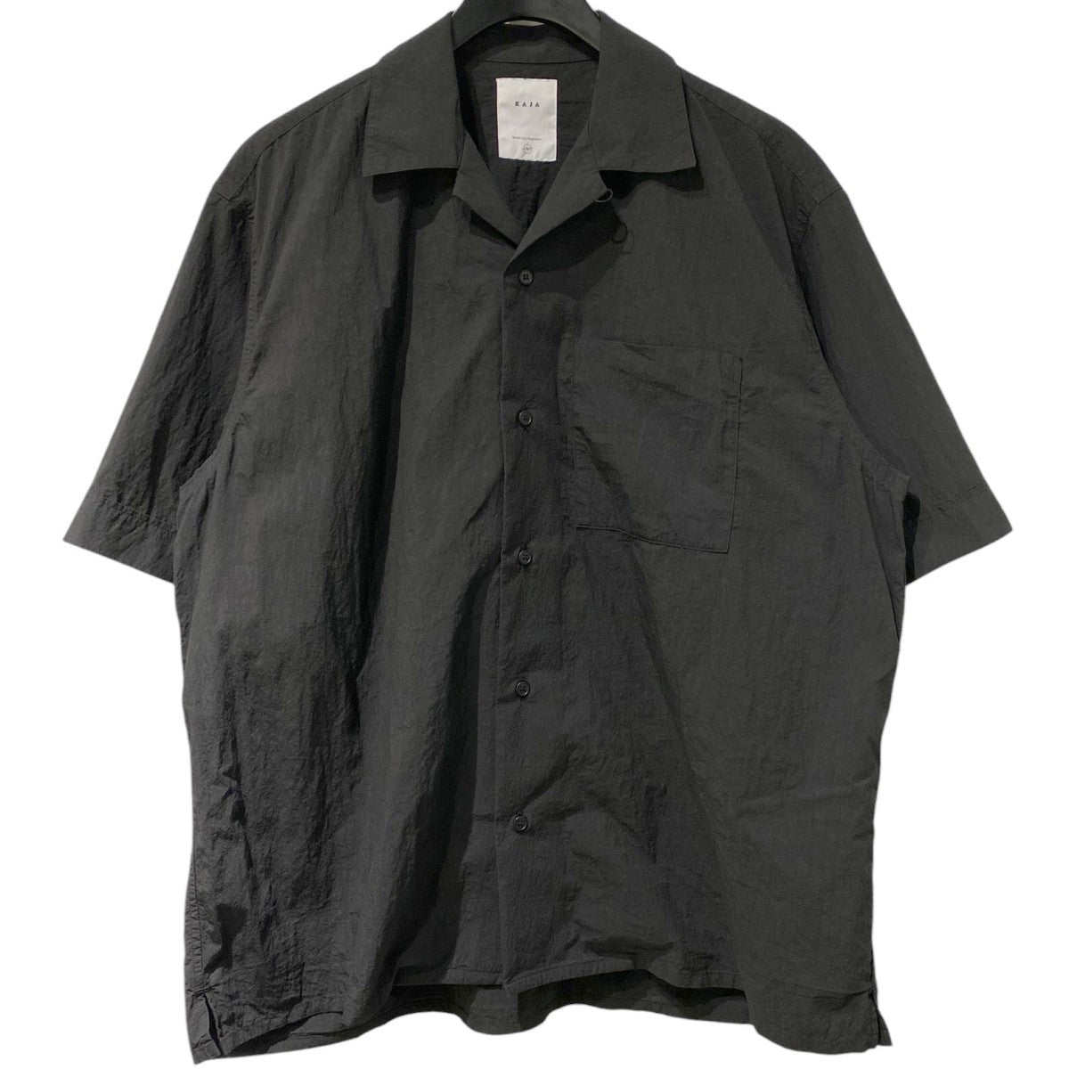 26SSOPEN COLLAR S／S WA-RK SHIRT和紙ライクサニードライ加工オープンカラー半袖シャツ