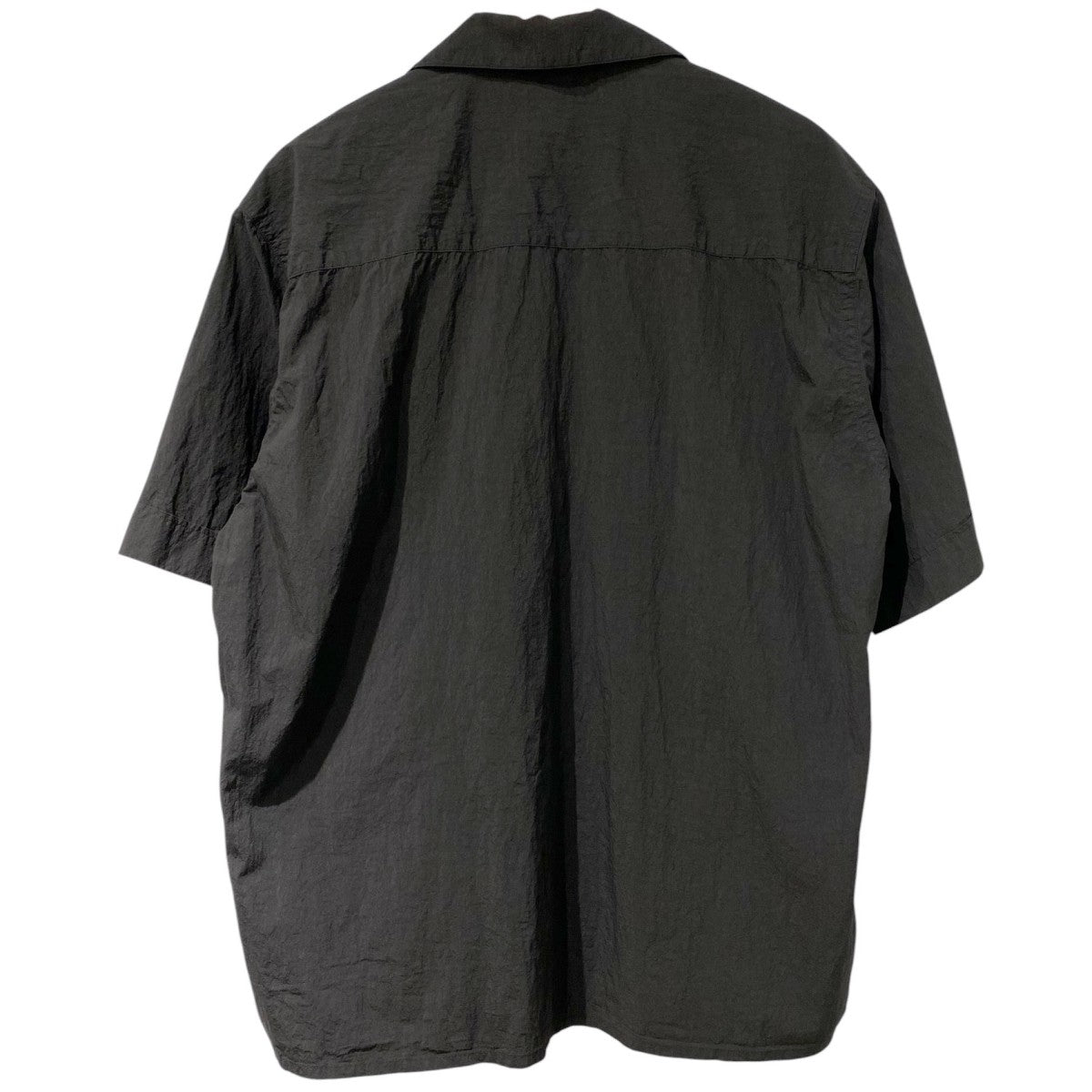 26SSOPEN COLLAR S／S WA-RK SHIRT和紙ライクサニードライ加工オープンカラー半袖シャツ
