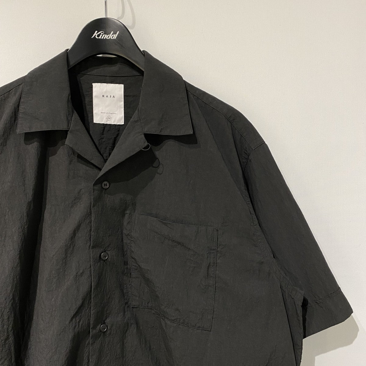26SSOPEN COLLAR S／S WA-RK SHIRT和紙ライクサニードライ加工オープンカラー半袖シャツ