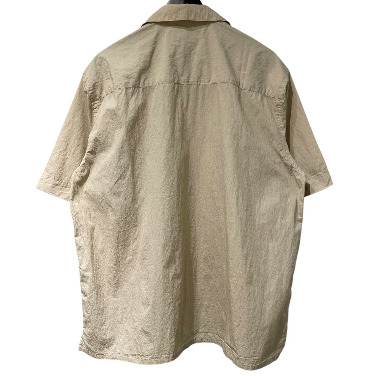 26SSOPEN COLLAR S／S WA-RK SHIRT和紙ライクサニードライ加工オープンカラー半袖シャツ