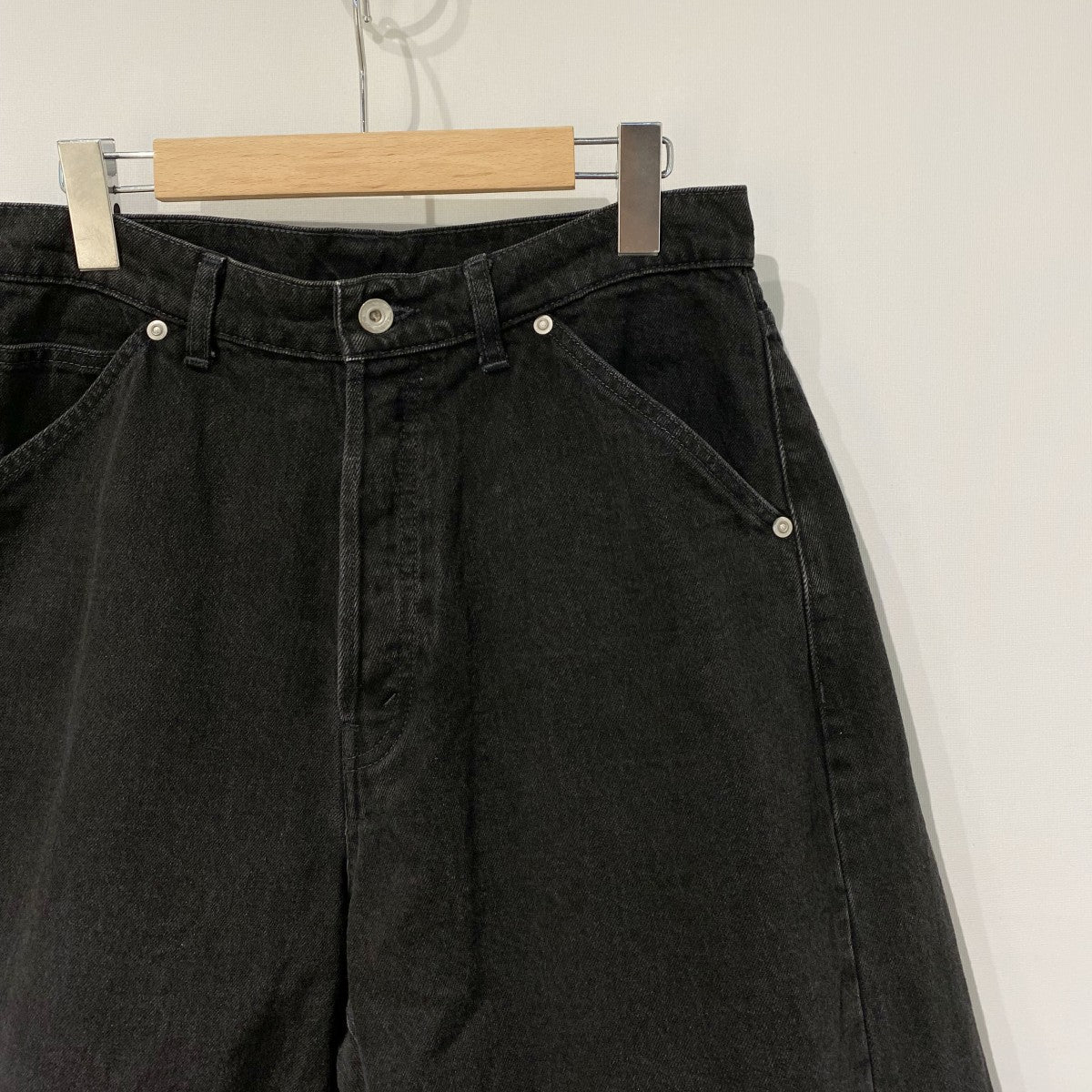 Black Wash Baggy Shorts ウォッシュ加工デニムハーフパンツショーツ