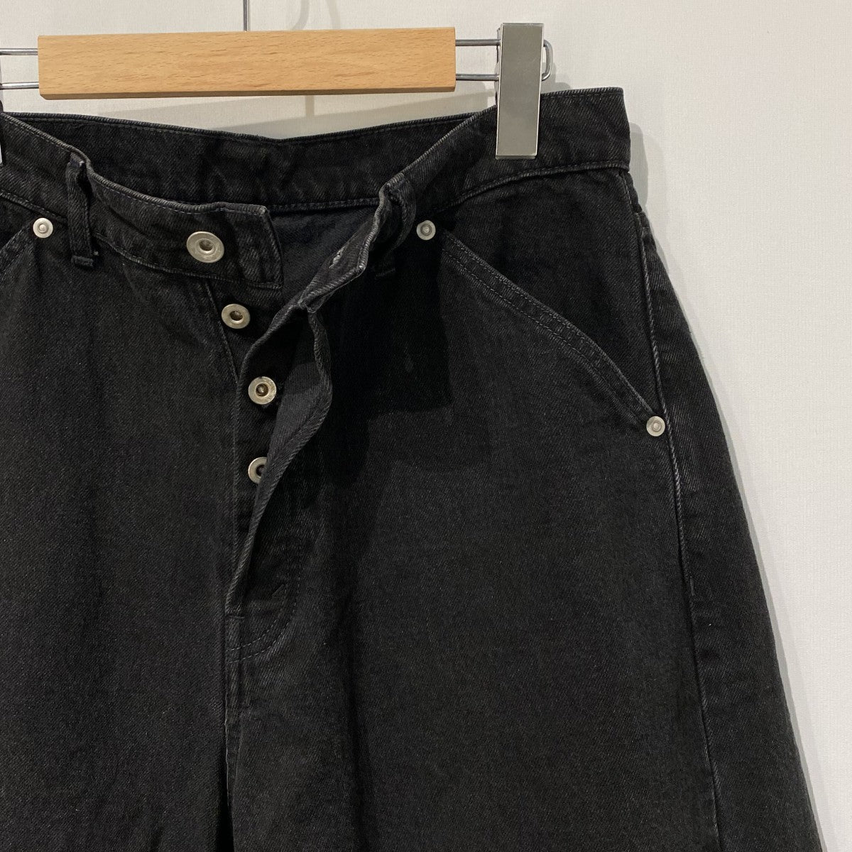 Black Wash Baggy Shorts ウォッシュ加工デニムハーフパンツショーツ