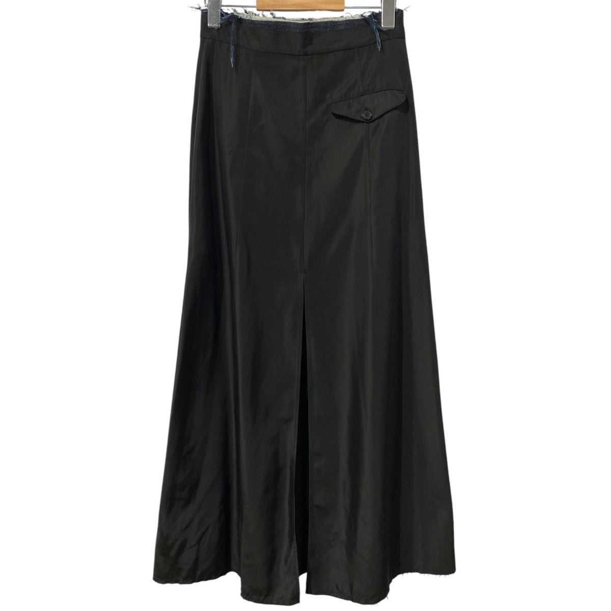 23SSBIAS SUITING SKIRTロングドッキングカットオフAラインスカート