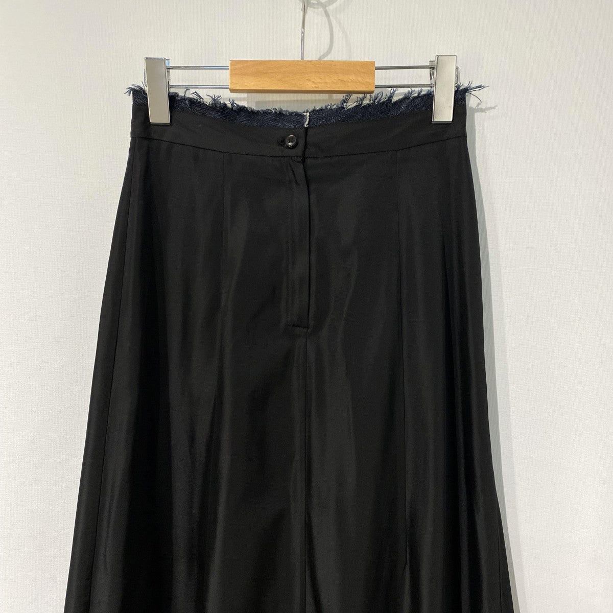 23SSBIAS SUITING SKIRTロングドッキングカットオフAラインスカート