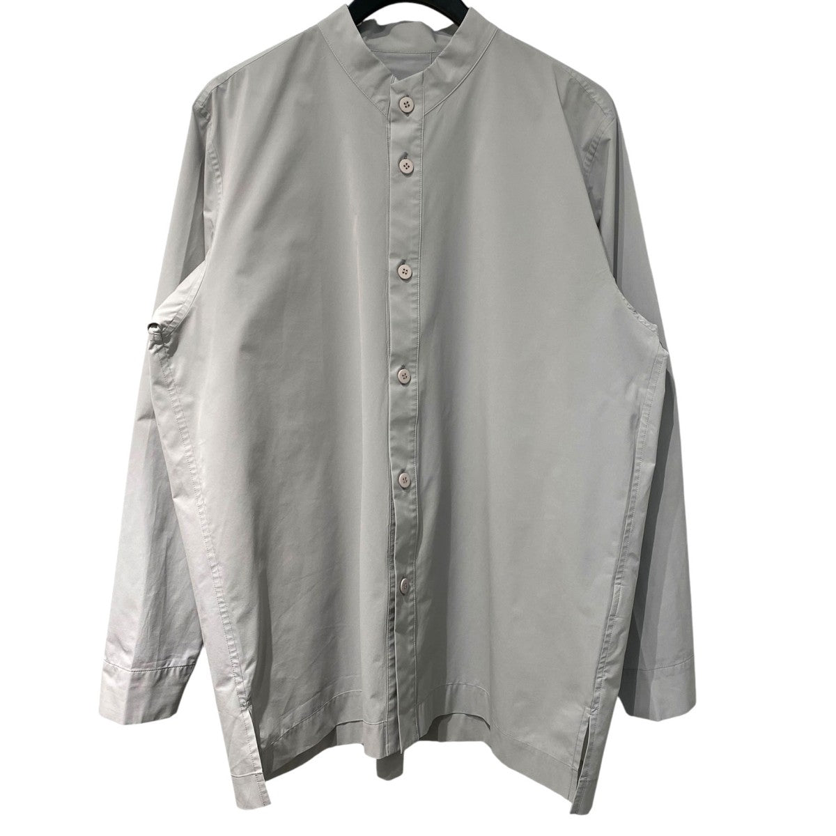 22AWBand Color Stretch ShiirtバンドカラーストレッチバックタックサイドスリットシャツHP26-FJ312