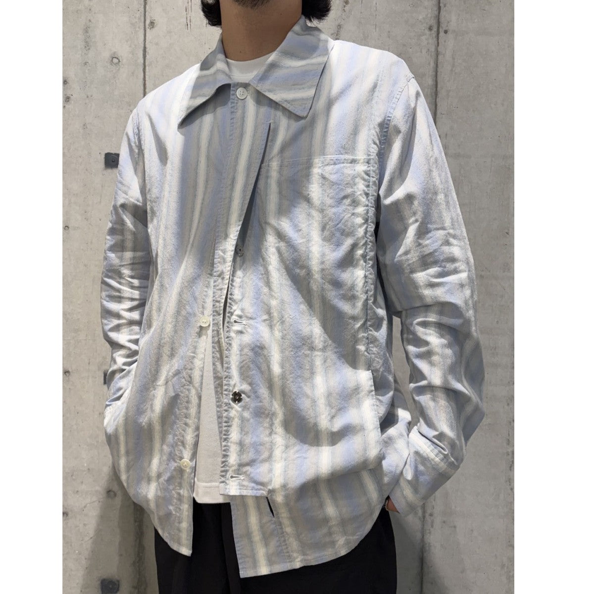 26SSPage Shirt LSシルクコットンページレイヤードシャツジャケット