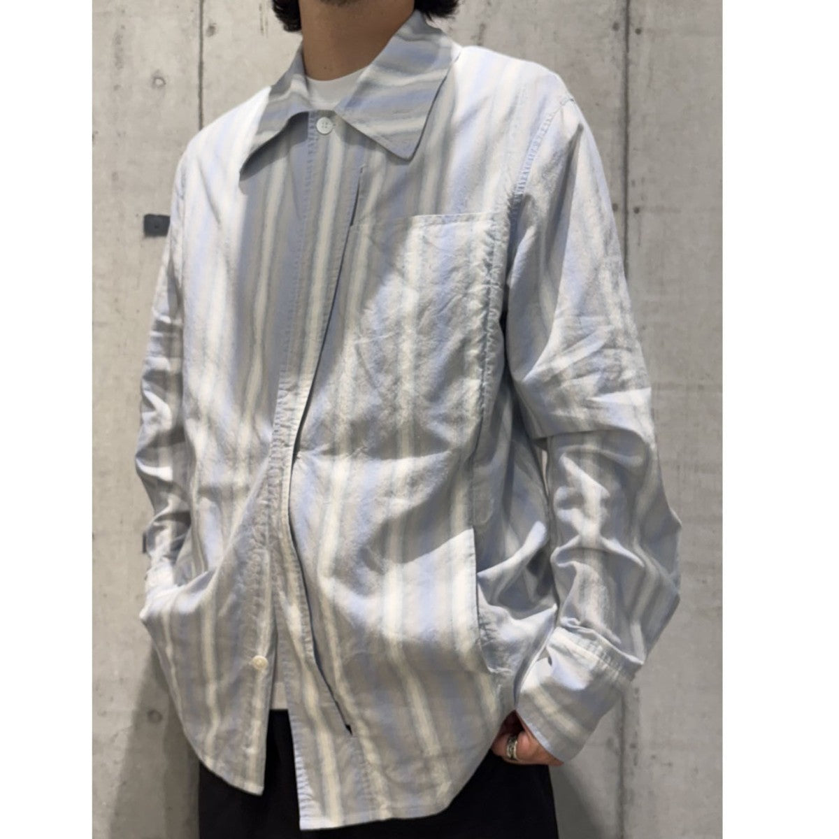 26SSPage Shirt LSシルクコットンページレイヤードシャツジャケット