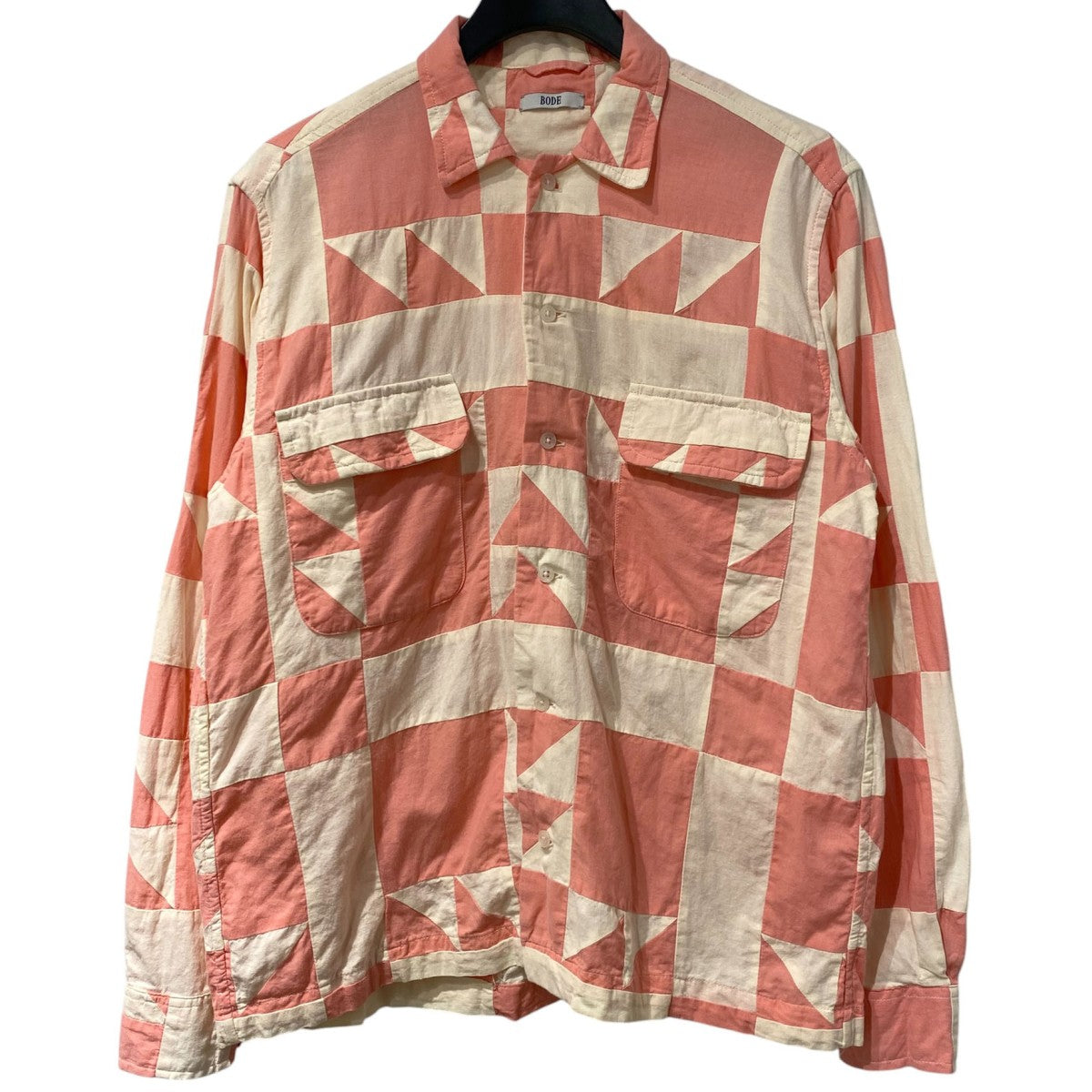 22SSPINK QUILTED LS SHIRTキルティング切替シャツ