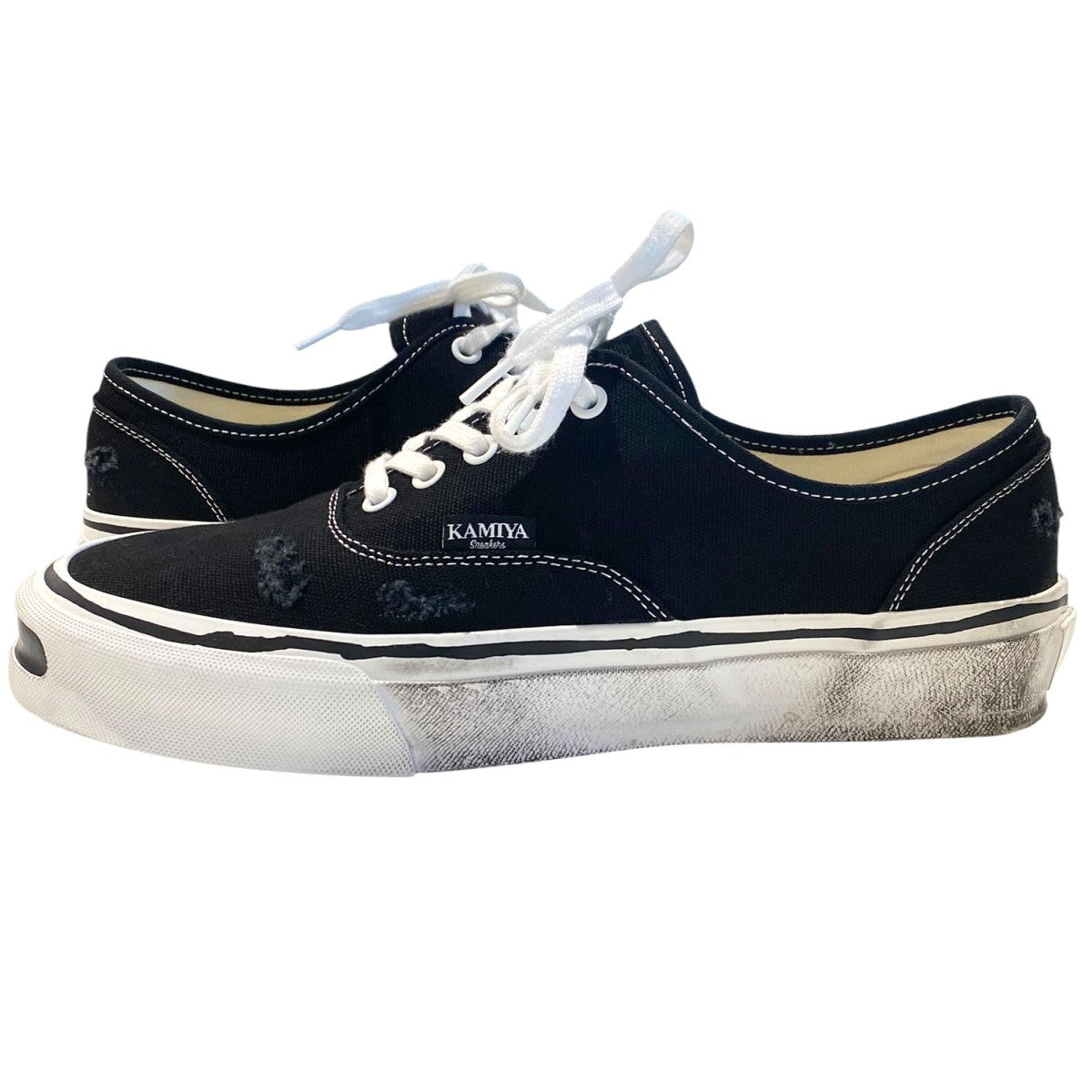 24AWHerc Distressed Vulcanized Sneaker Vintageヴィンテージデストロイ加工スニーカー靴G13FW702