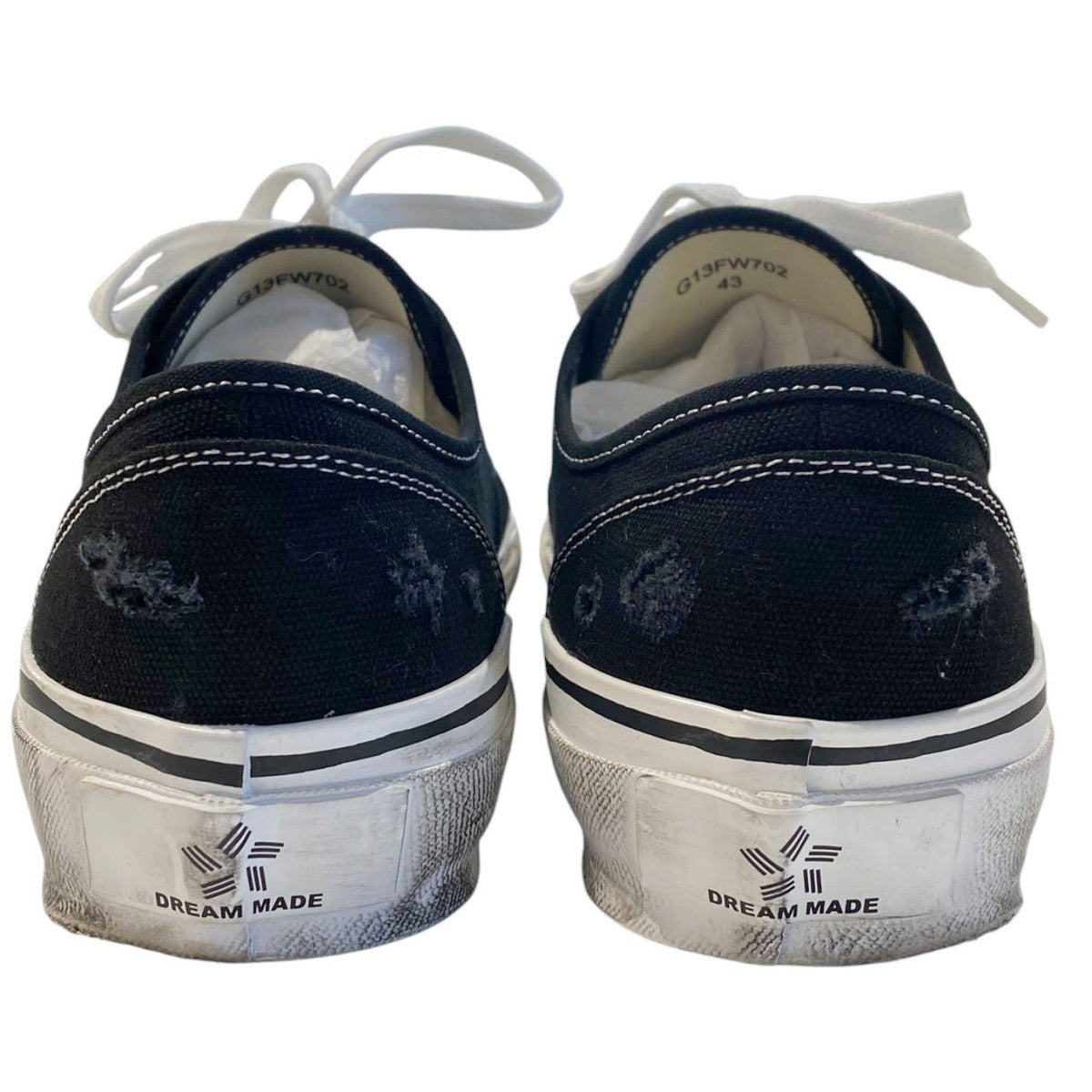 24AWHerc Distressed Vulcanized Sneaker Vintageヴィンテージデストロイ加工スニーカー靴G13FW702