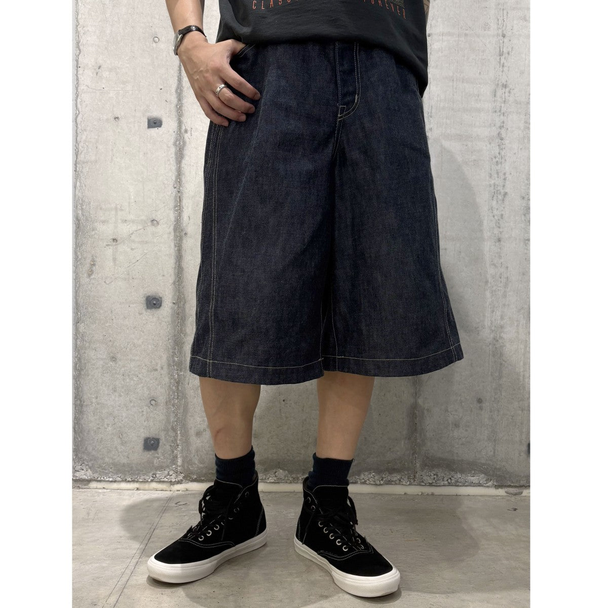 ROTOL(ロトル) TRIPLE SEAMS 6P DENIM SHORTS／ウォッシュ加工BAGGY