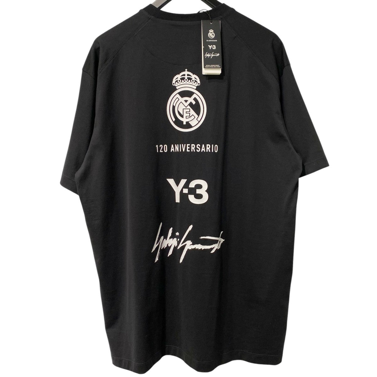 120TH ANNIVERSARY120周年記念限定Y3 Real Madrid SS TeeバックロゴTシャツHM6687