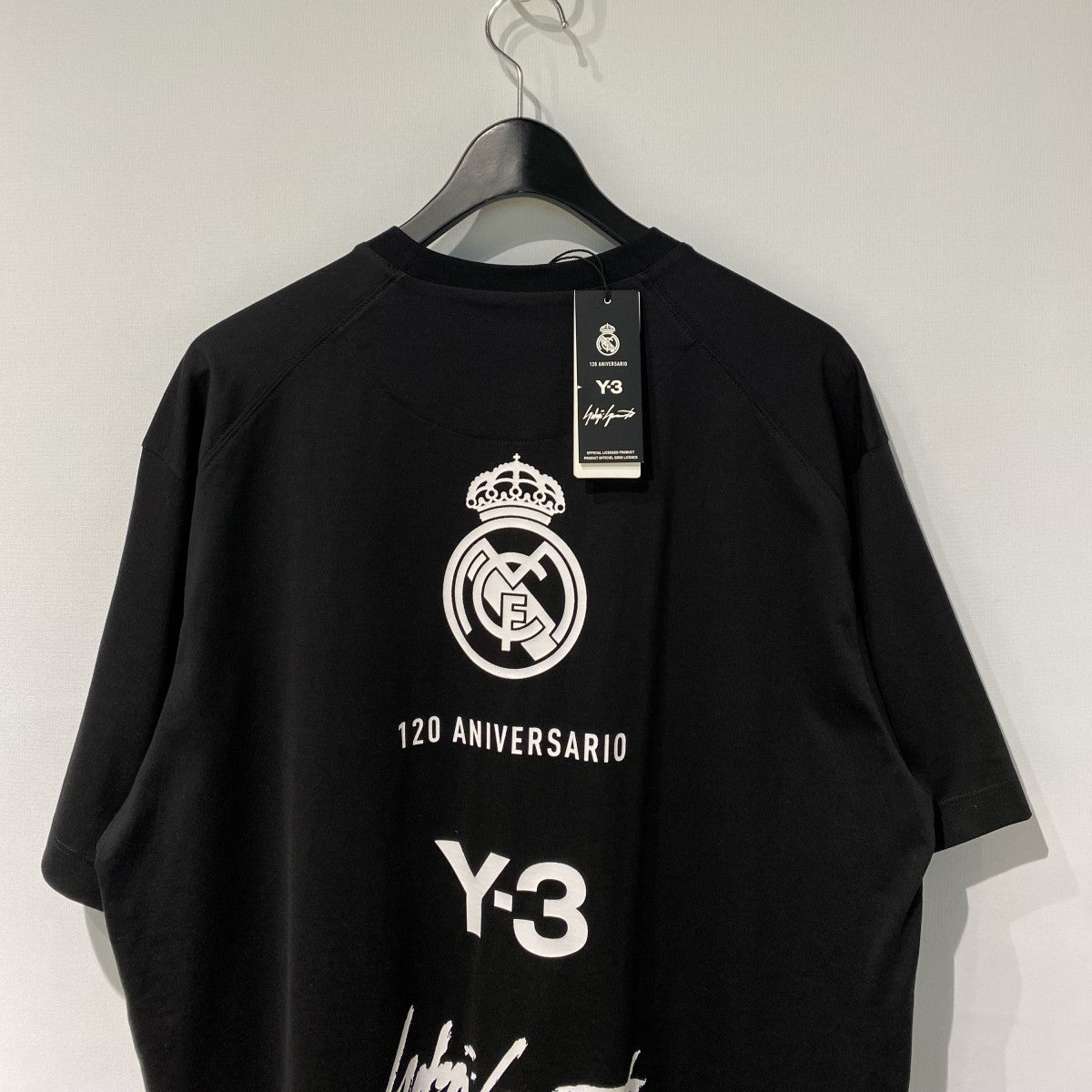 120TH ANNIVERSARY120周年記念限定Y3 Real Madrid SS TeeバックロゴTシャツHM6687