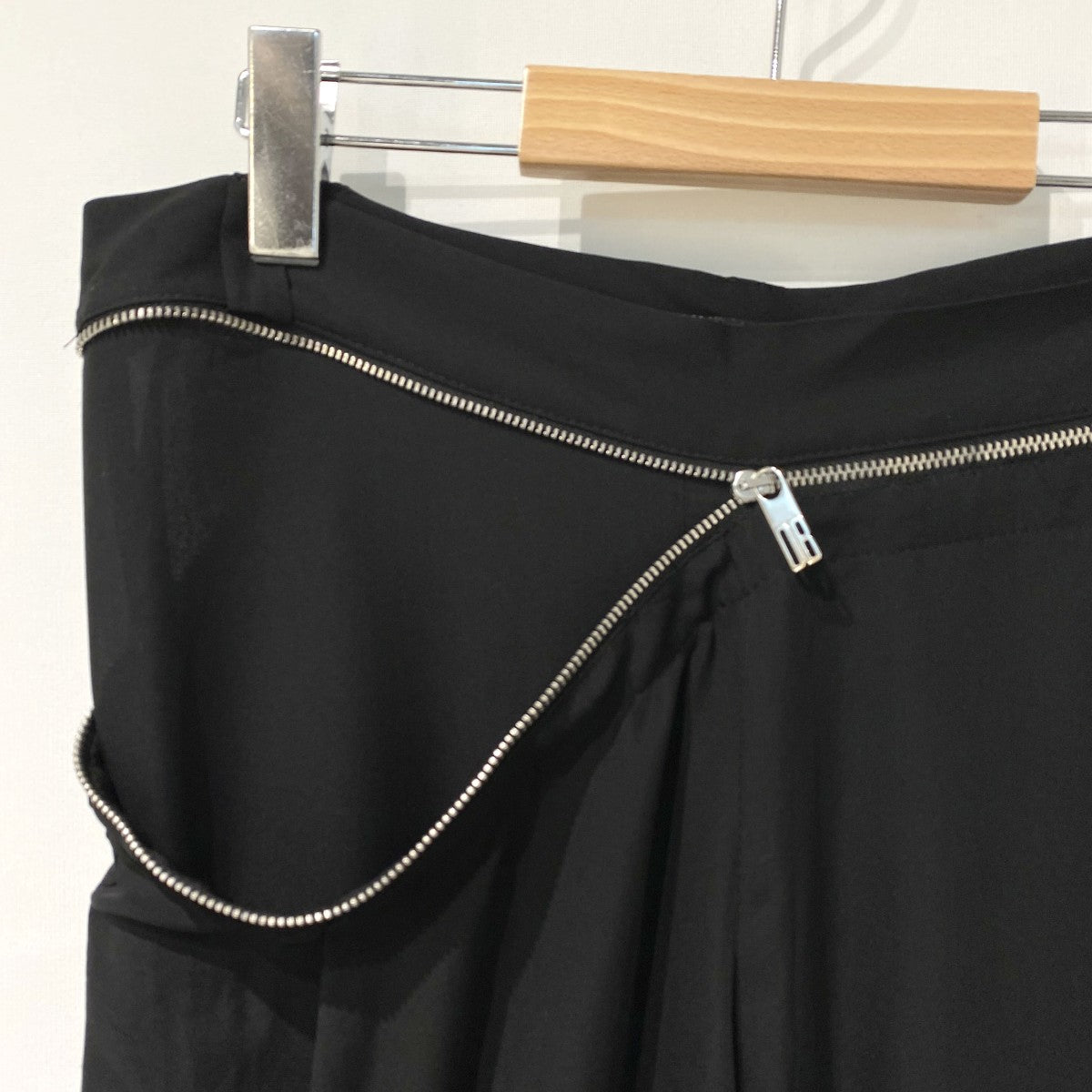 Pantalone Trousers ZIP裾ドローコードシルクワイドパンタロンパンツ
