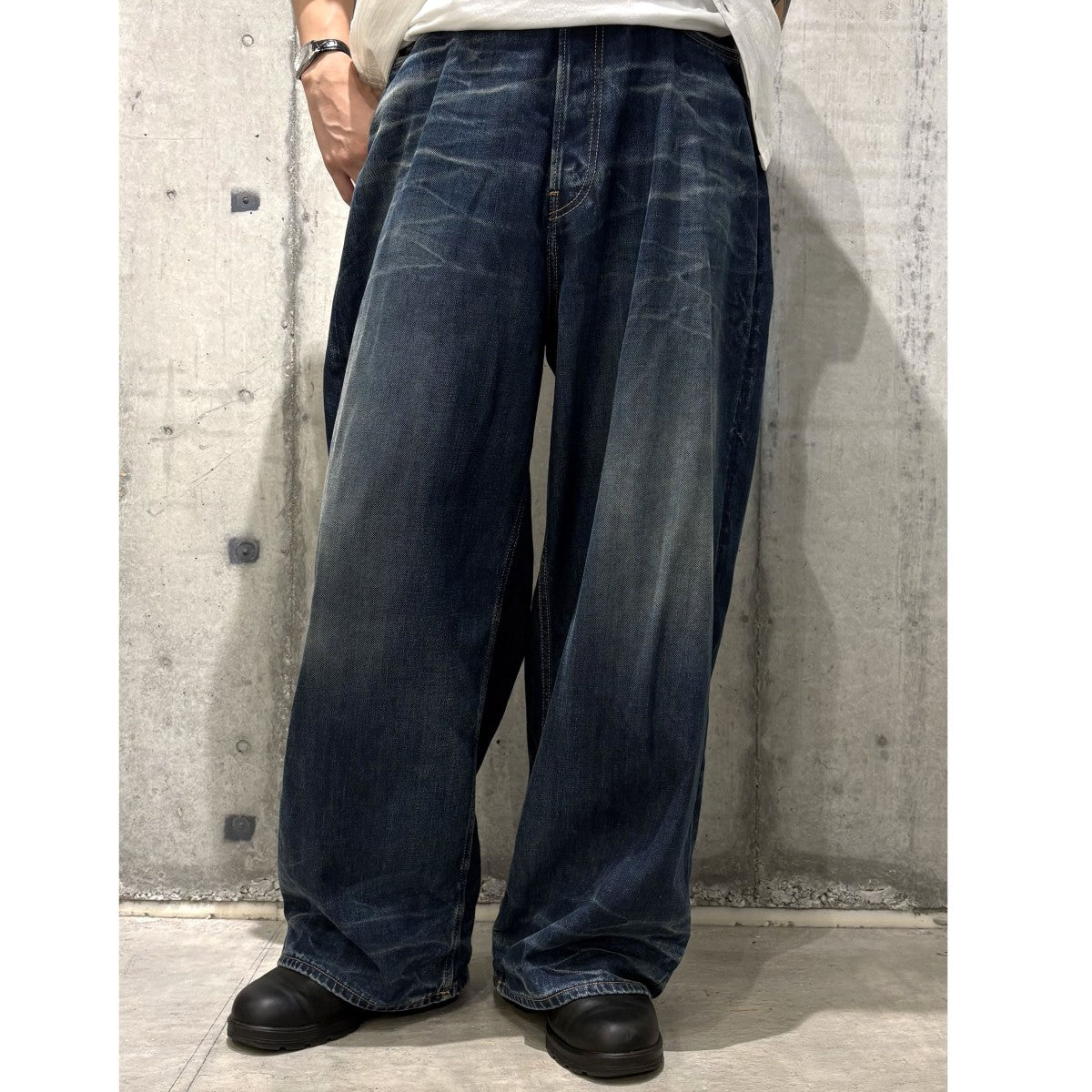 2023M FN BROADWAY SUPER BAGGY JEAN USED Vintageヴィンテージ加工バギーワイドデニムパンツ